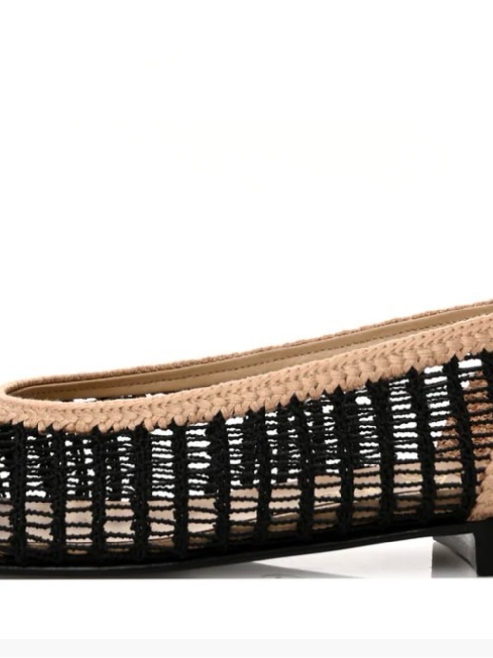 CHANEL NEW Raffia Cap Toe Ballerina Flat - Picture 5 of 7